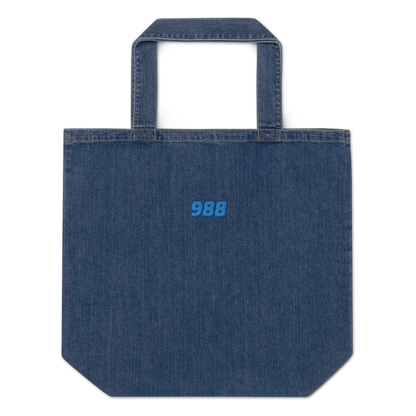 988 denim tote bag