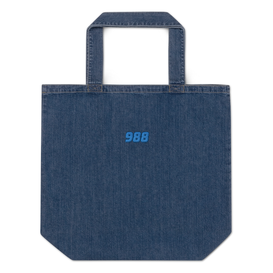 988 denim tote bag